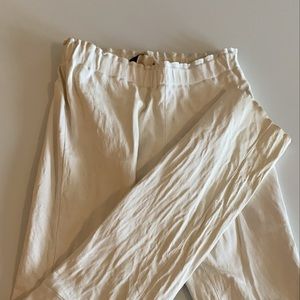 Stouls white leather pants